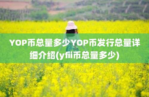 YOP币总量多少YOP币发行总量详细介绍(yfii币总量多少)