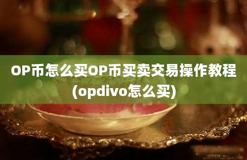 OP币怎么买OP币买卖交易操作教程(opdivo怎么买)