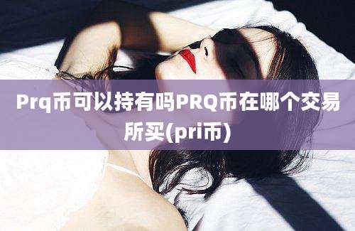 Prq币可以持有吗PRQ币在哪个交易所买(pri币)