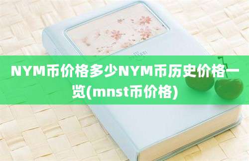 NYM币价格多少NYM币历史价格一览(mnst币价格)