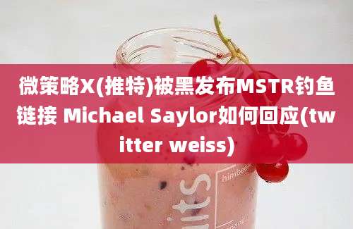 微策略X(推特)被黑发布MSTR钓鱼链接 Michael Saylor如何回应(twitter weiss)