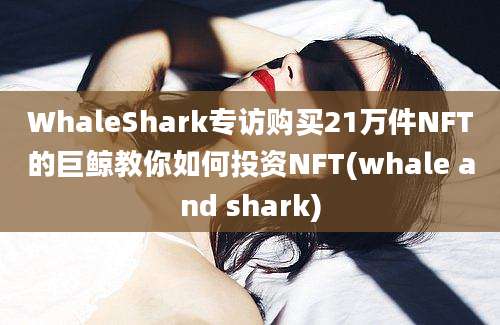 WhaleShark专访购买21万件NFT的巨鲸教你如何投资NFT(whale and shark)