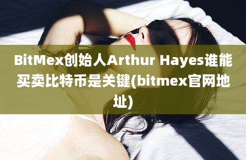 BitMex创始人Arthur Hayes谁能买卖比特币是关键(bitmex官网地址)