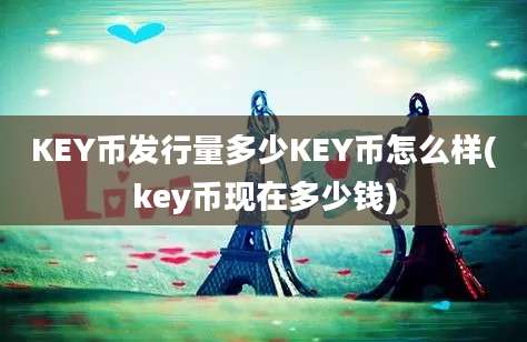 KEY币发行量多少KEY币怎么样(key币现在多少钱)