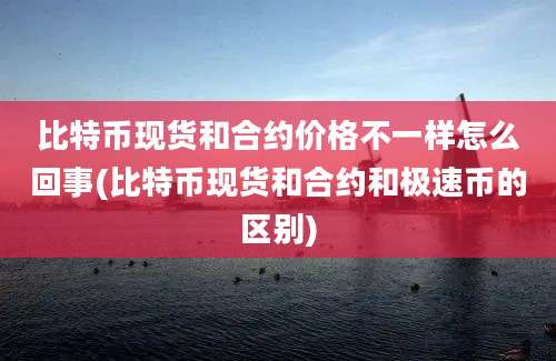 比特币现货和合约价格不一样怎么回事(比特币现货和合约和极速币的区别)