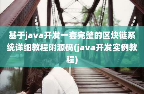 基于java开发一套完整的区块链系统详细教程附源码(java开发实例教程)