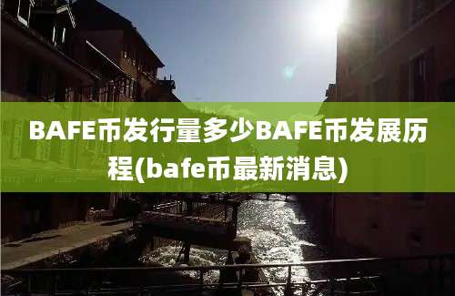 BAFE币发行量多少BAFE币发展历程(bafe币最新消息)