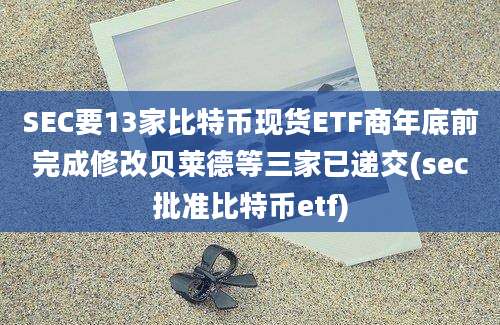 SEC要13家比特币现货ETF商年底前完成修改贝莱德等三家已递交(sec批准比特币etf)