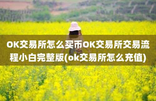 OK交易所怎么买币OK交易所交易流程小白完整版(ok交易所怎么充值)