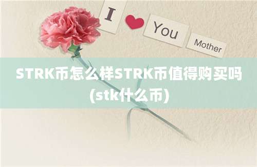 STRK币怎么样STRK币值得购买吗(stk什么币)