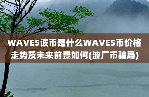 WAVES波币是什么WAVES币价格走势及未来前景如何(波厂币骗局)