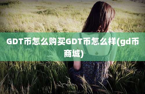 GDT币怎么购买GDT币怎么样(gd币 商城)