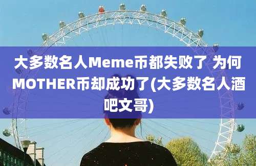 大多数名人Meme币都失败了 为何MOTHER币却成功了(大多数名人酒吧文哥)