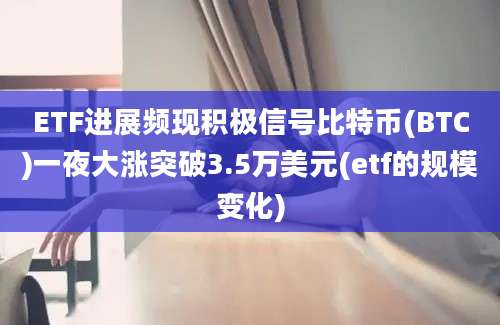 ETF进展频现积极信号比特币(BTC)一夜大涨突破3.5万美元(etf的规模变化)