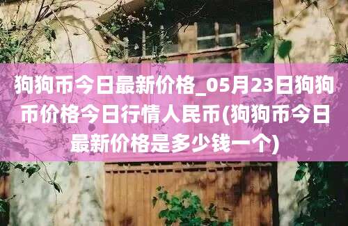 狗狗币今日最新价格_05月23日狗狗币价格今日行情人民币(狗狗币今日最新价格是多少钱一个)