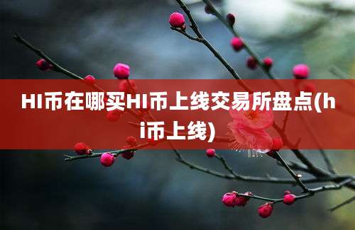 HI币在哪买HI币上线交易所盘点(hi币上线)