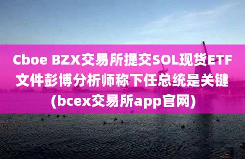 Cboe BZX交易所提交SOL现货ETF文件彭博分析师称下任总统是关键(bcex交易所app官网)