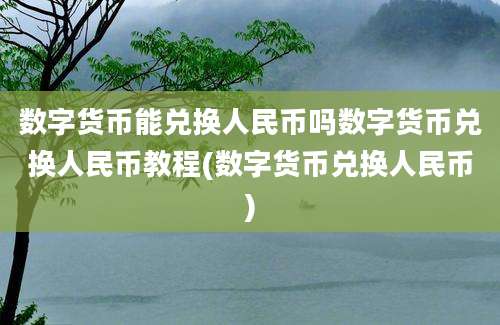 数字货币能兑换人民币吗数字货币兑换人民币教程(数字货币兑换人民币)