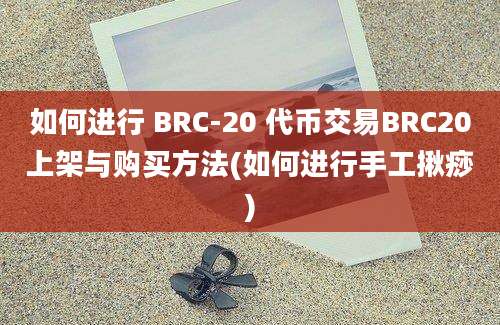 如何进行 BRC-20 代币交易BRC20上架与购买方法(如何进行手工揪痧)