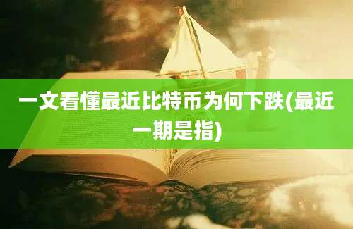 一文看懂最近比特币为何下跌(最近一期是指)