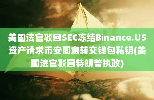 美国法官驳回SEC冻结Binance.US资产请求币安同意转交钱包私钥(美国法官驳回特朗普执政)