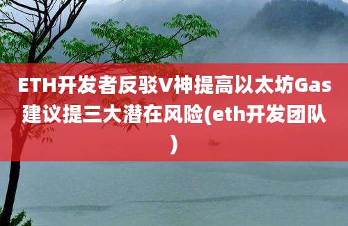 ETH开发者反驳V神提高以太坊Gas建议提三大潜在风险(eth开发团队)