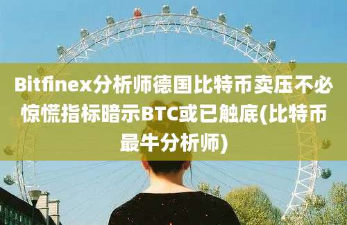 Bitfinex分析师德国比特币卖压不必惊慌指标暗示BTC或已触底(比特币最牛分析师)