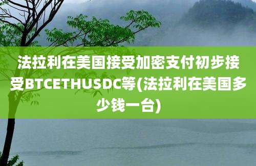 法拉利在美国接受加密支付初步接受BTCETHUSDC等(法拉利在美国多少钱一台)