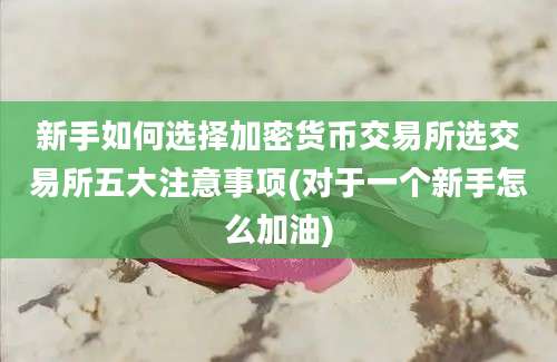 新手如何选择加密货币交易所选交易所五大注意事项(对于一个新手怎么加油)