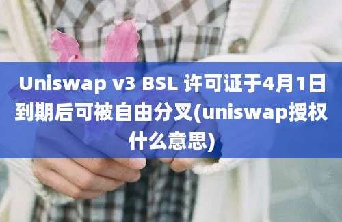 Uniswap v3 BSL 许可证于4月1日到期后可被自由分叉(uniswap授权什么意思)