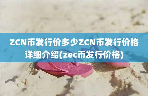 ZCN币发行价多少ZCN币发行价格详细介绍(zec币发行价格)