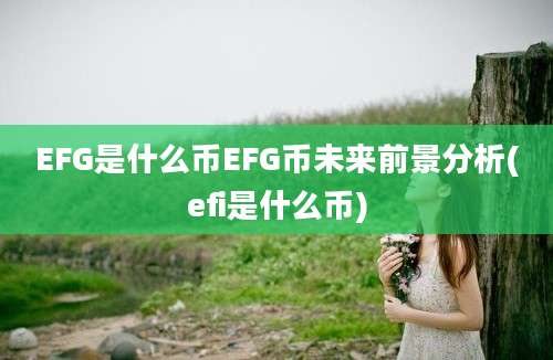 EFG是什么币EFG币未来前景分析(efi是什么币)