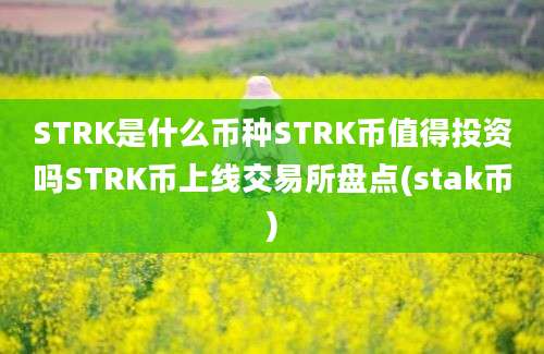 STRK是什么币种STRK币值得投资吗STRK币上线交易所盘点(stak币)