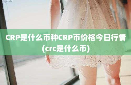 CRP是什么币种CRP币价格今日行情(crc是什么币)