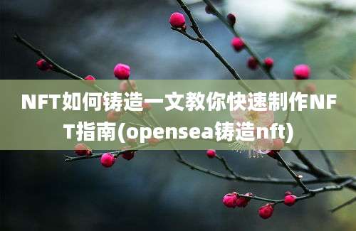 NFT如何铸造一文教你快速制作NFT指南(opensea铸造nft)