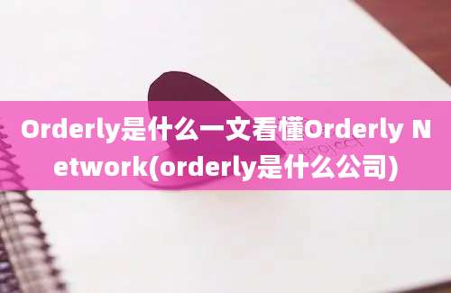 Orderly是什么一文看懂Orderly Network(orderly是什么公司)