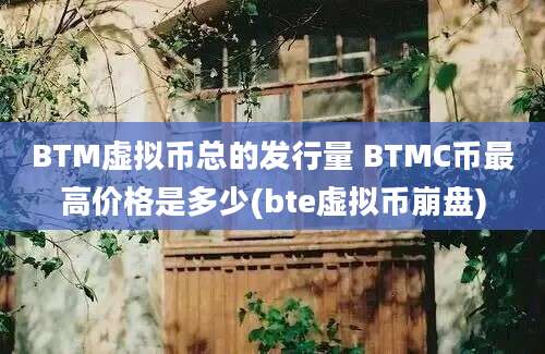 BTM虚拟币总的发行量 BTMC币最高价格是多少(bte虚拟币崩盘)