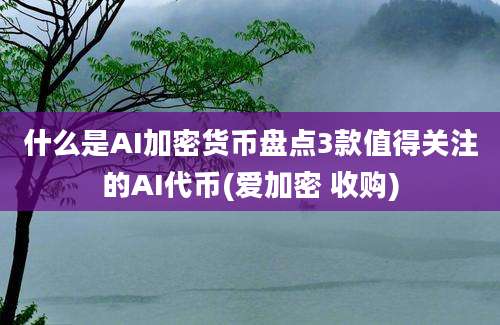 什么是AI加密货币盘点3款值得关注的AI代币(爱加密 收购)