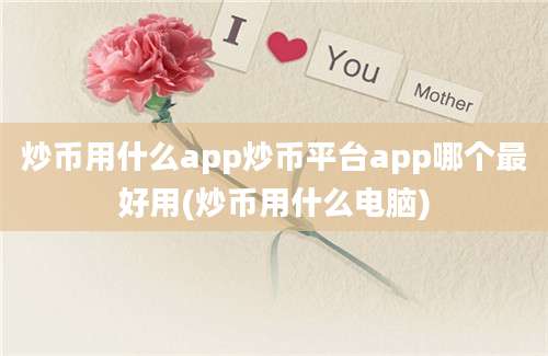 炒币用什么app炒币平台app哪个最好用(炒币用什么电脑)