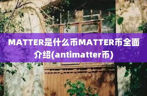 MATTER是什么币MATTER币全面介绍(antimatter币)