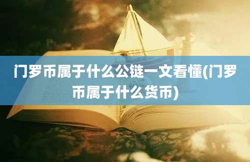 门罗币属于什么公链一文看懂(门罗币属于什么货币)