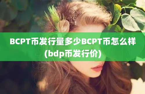 BCPT币发行量多少BCPT币怎么样(bdp币发行价)