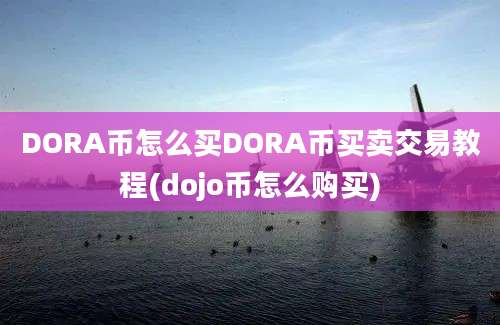 DORA币怎么买DORA币买卖交易教程(dojo币怎么购买)