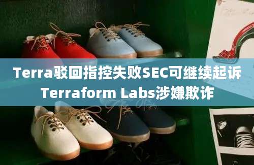 Terra驳回指控失败SEC可继续起诉Terraform Labs涉嫌欺诈