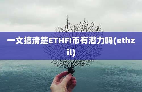 一文搞清楚ETHFI币有潜力吗(ethzil)