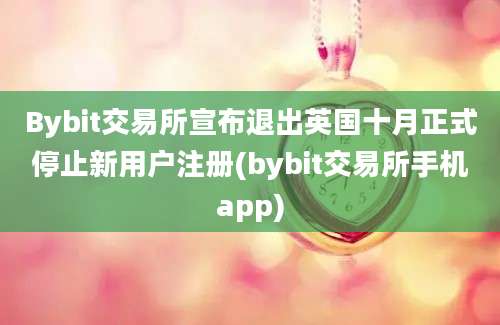 Bybit交易所宣布退出英国十月正式停止新用户注册(bybit交易所手机app)