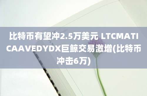 比特币有望冲2.5万美元 LTCMATICAAVEDYDX巨鲸交易激增(比特币冲击6万)