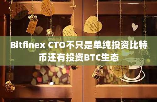 Bitfinex CTO不只是单纯投资比特币还有投资BTC生态