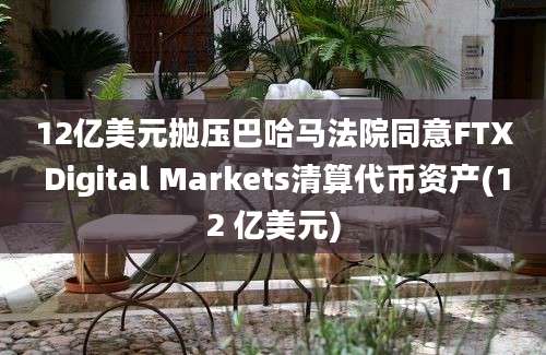 12亿美元抛压巴哈马法院同意FTX Digital Markets清算代币资产(12 亿美元)