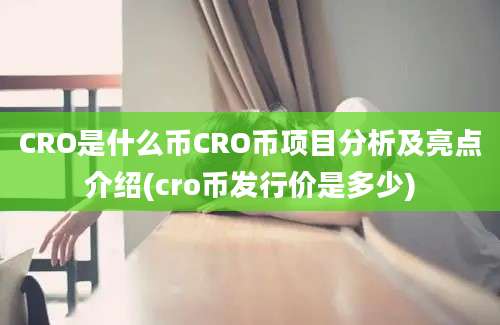 CRO是什么币CRO币项目分析及亮点介绍(cro币发行价是多少)